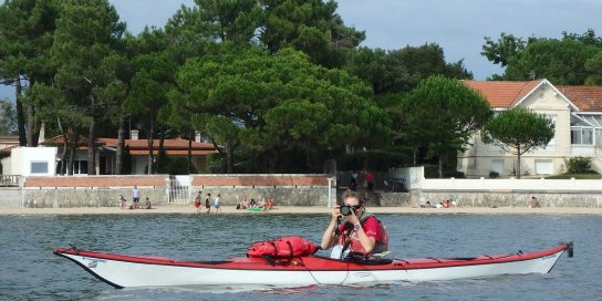 Angel la chouette photographe en kayak